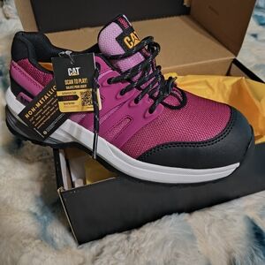 Caterpillar Women's Pink and Black Sneakers